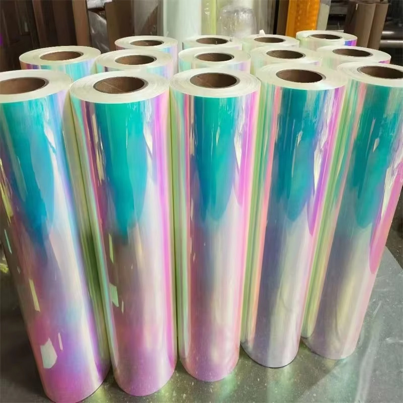 Holographic rainbow luminous vinyl film